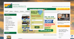 Desktop Screenshot of motherearthproducts.com